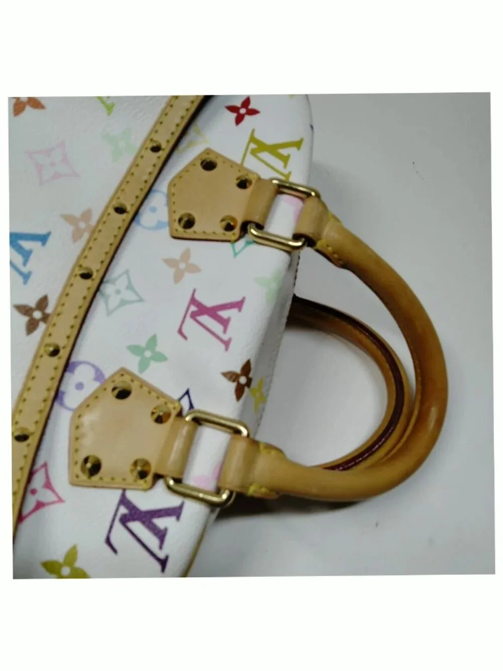 Authentic Louis Vuitton Trouville Multicolor Monogram Canvas Satchel Handbag - Picture 6 of 16